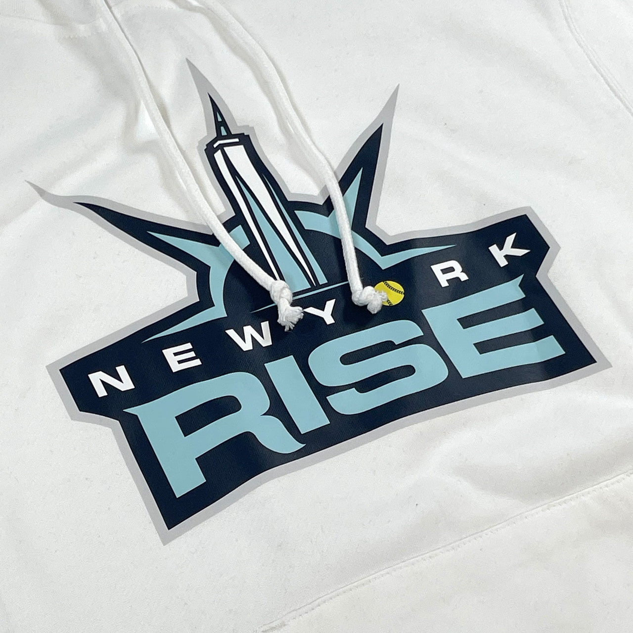 The New York Rise - Classic Front Pouch Hoodie - White