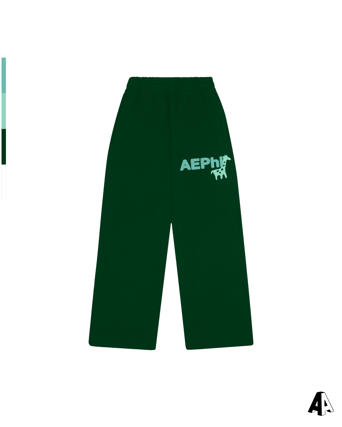 Free Spirit Forest Green Sweatpants - Alpha Epsilon Phi - front