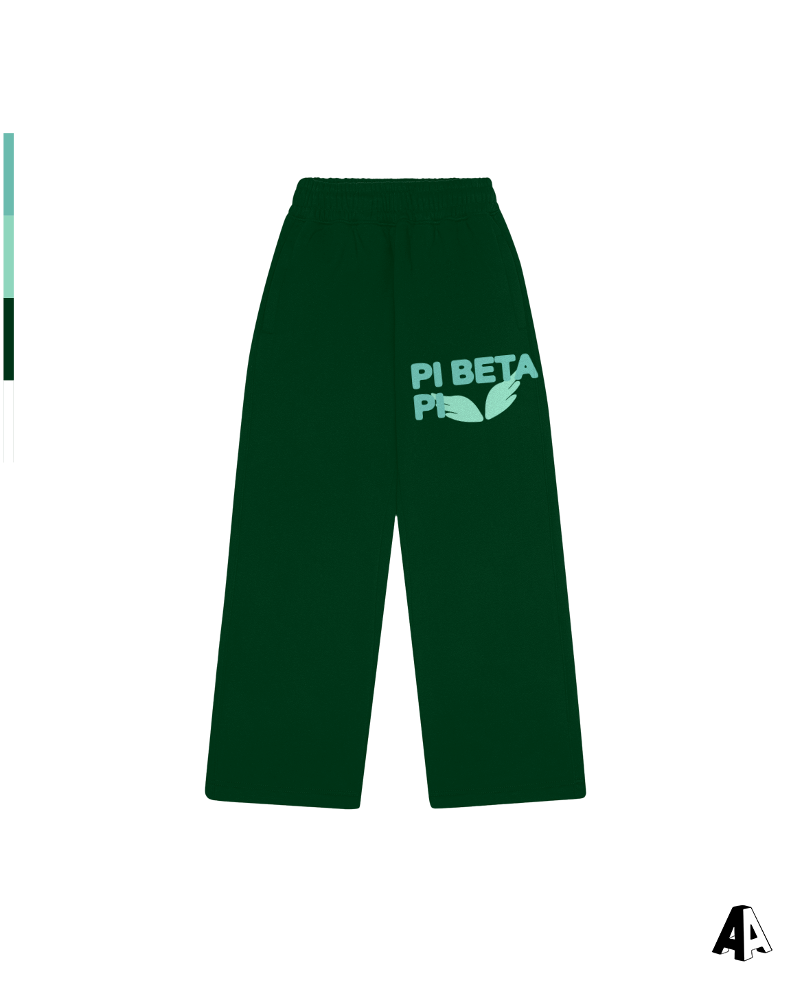 Free Spirit Forest Green Sweatpants - Pi Beta Phi - front