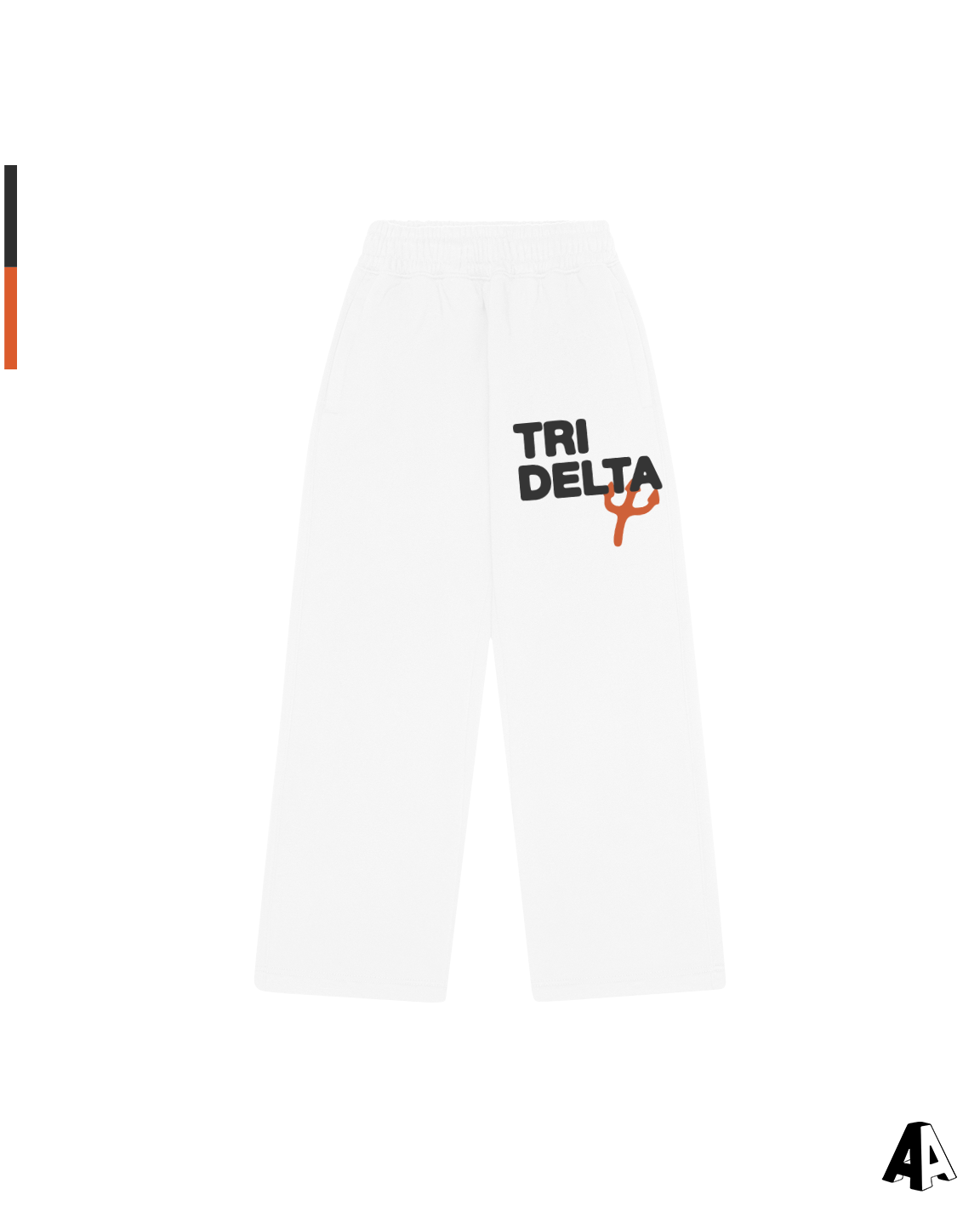 Free Spirit White Sweatpants - Delta Delta Delta - front