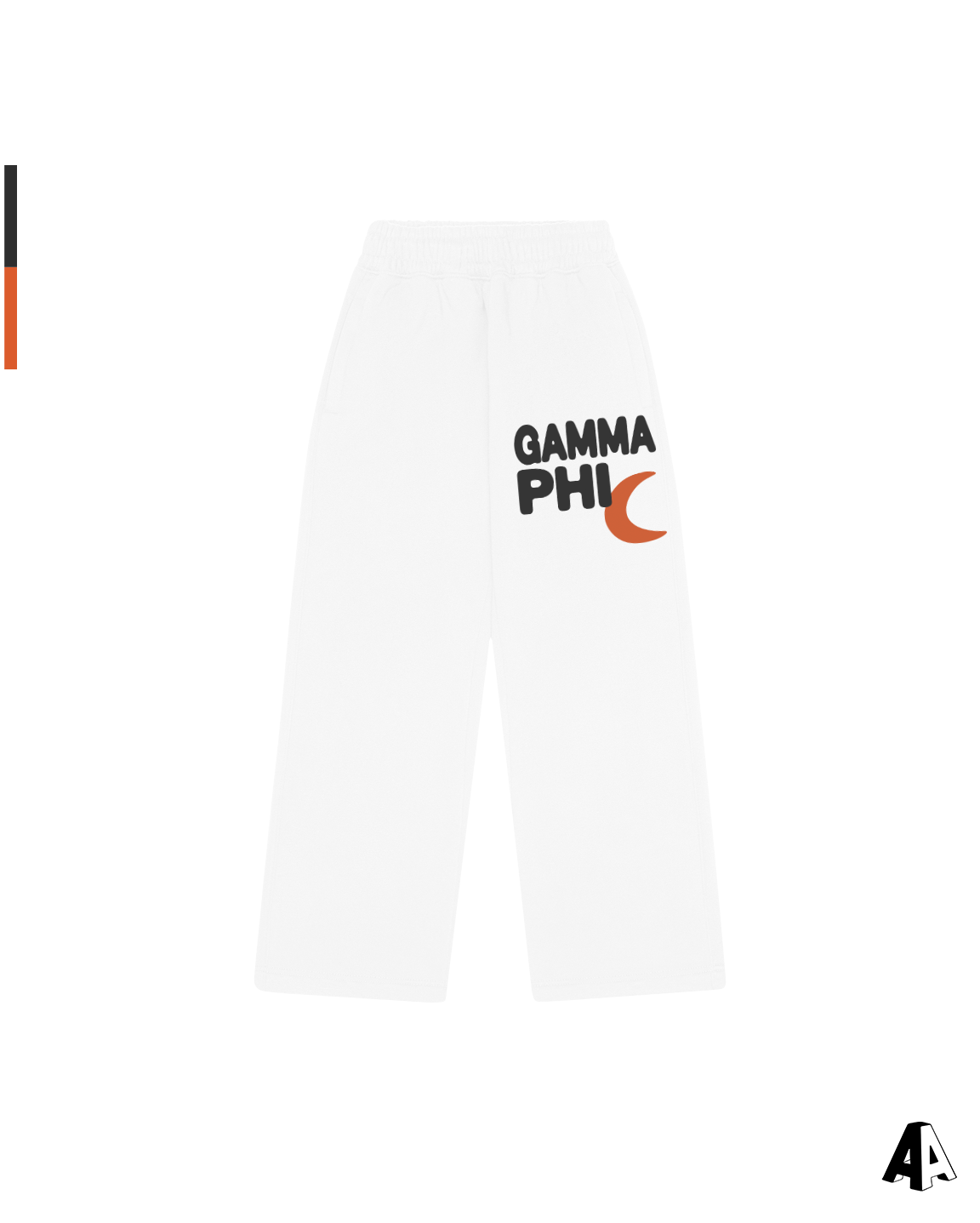 Free Spirit White Sweatpants - Gamma Phi Beta - front