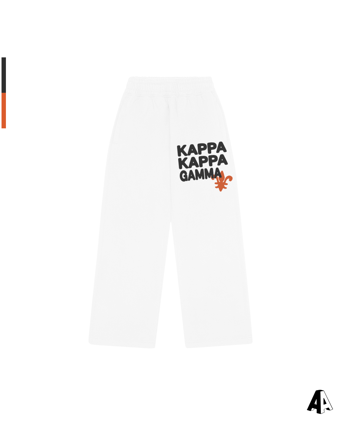 Free Spirit White Sweatpants - Kappa Kappa Gamma - front