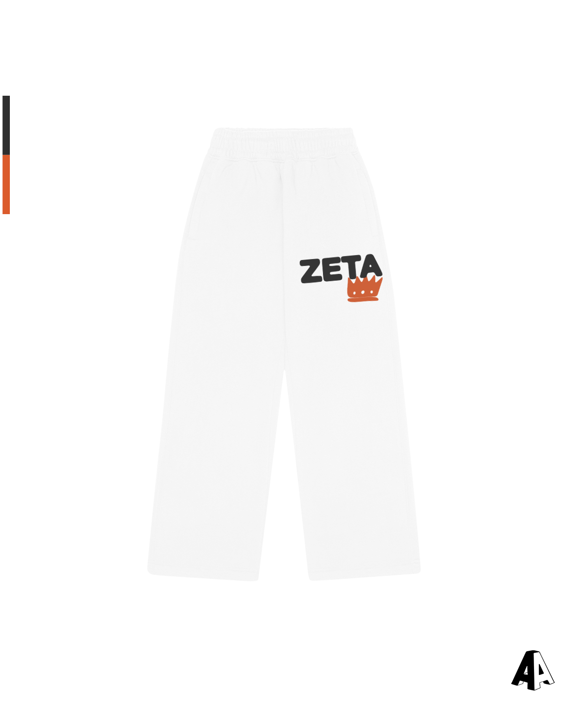 Free Spirit White Sweatpants - Zeta Tau Alpha - front