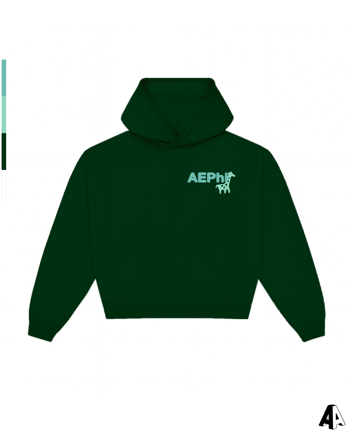 Free Spirit Forest Green Hoodie - Alpha Epsilon Phi - front