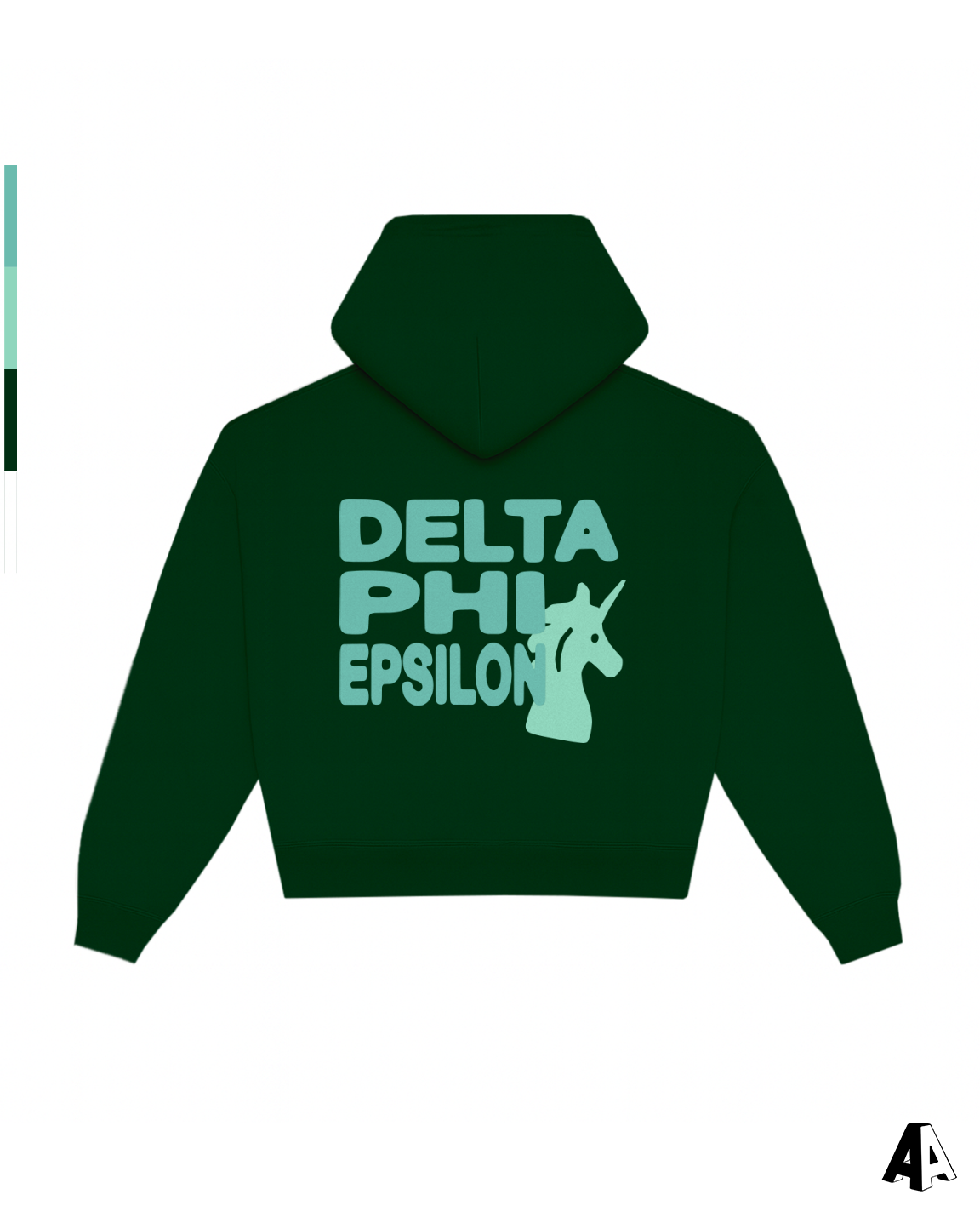 Free Spirit Forest Green Hoodie - Delta Phi Epsilon - back