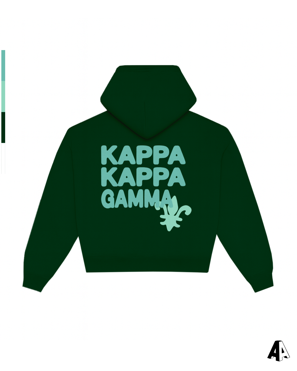Free Spirit Forest Green Hoodie - Kappa Kappa Gamma - back