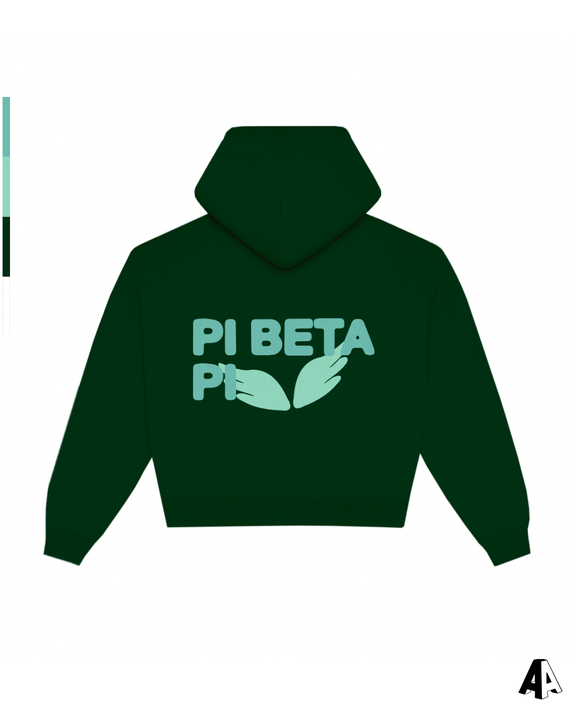 Free Spirit Forest Green Hoodie - Pi Beta Phi - back