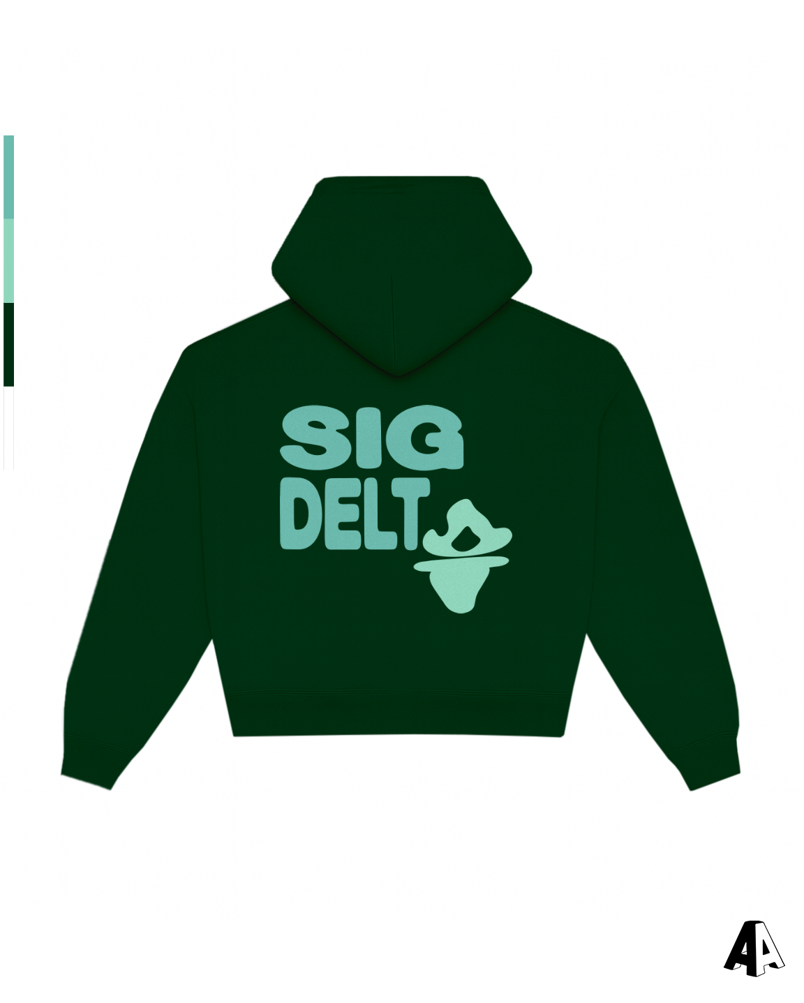 Free Spirit Forest Green Hoodie - Sigma Delta Tau - back