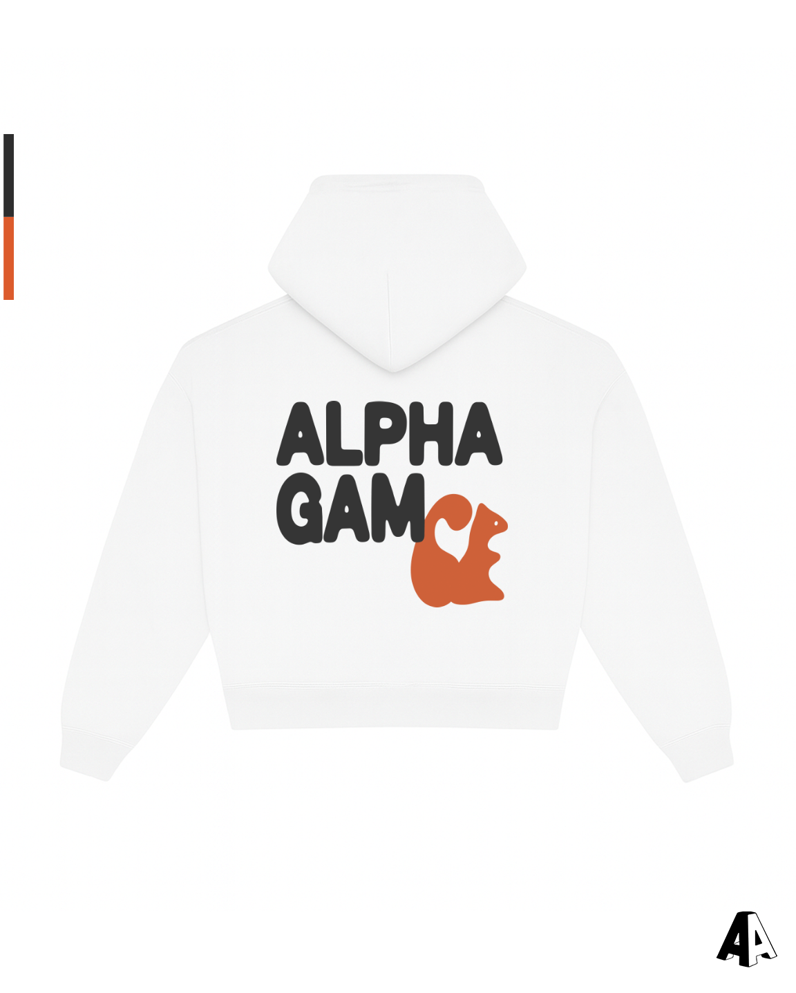 Free Spirit White Hoodie - Alpha Gamma Delta - back