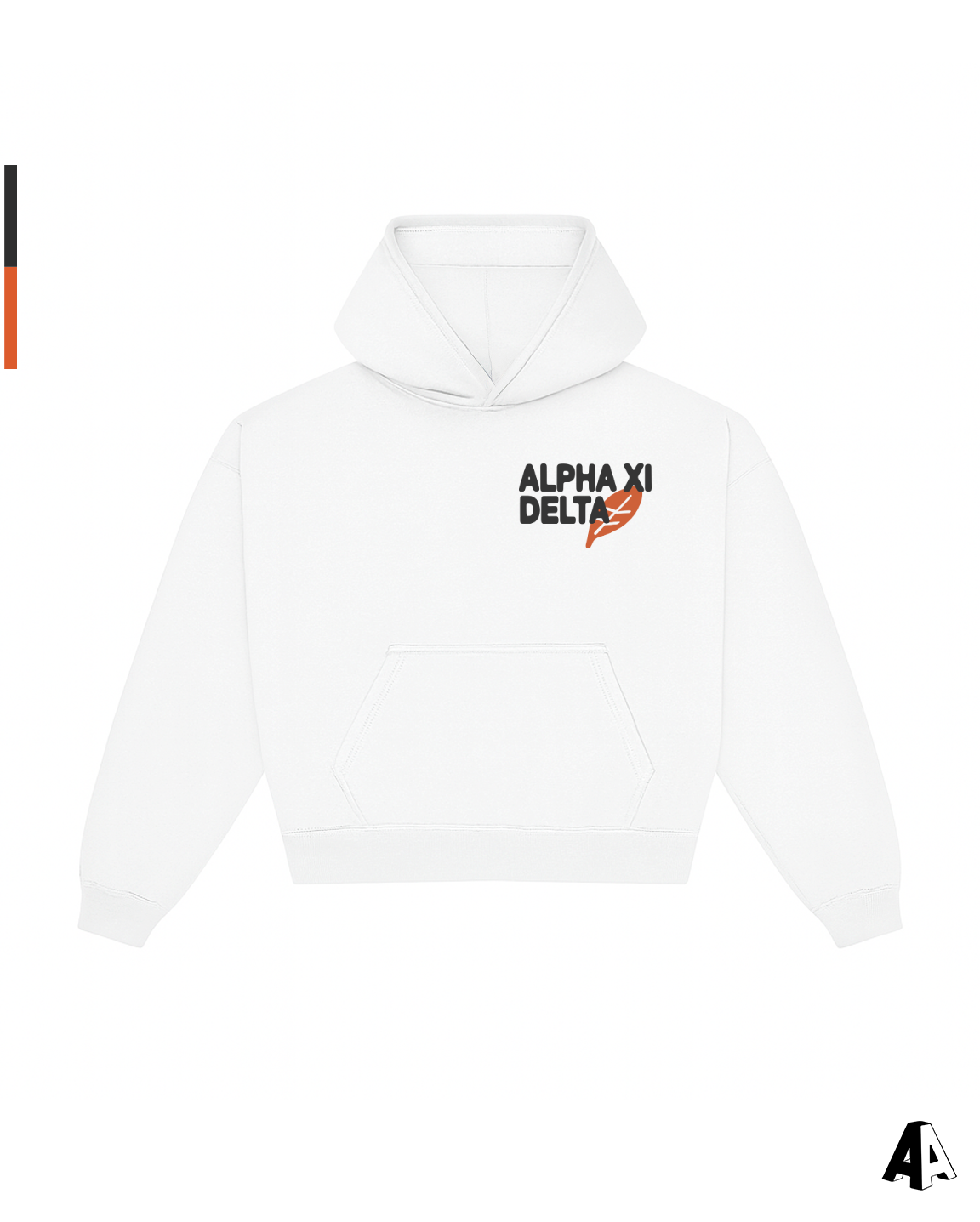 Free Spirit White Hoodie - Alpha Xi Delta - front