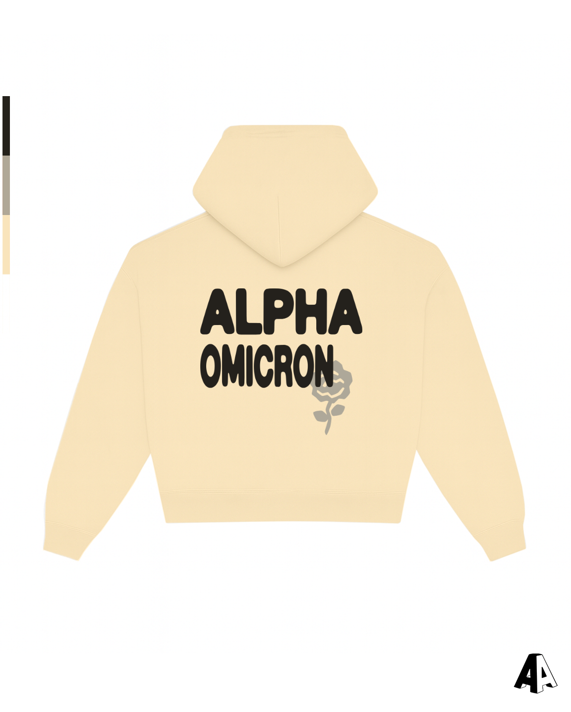 Free Spirit Light Yellow Hoodie - Alpha Omicron Pi - back