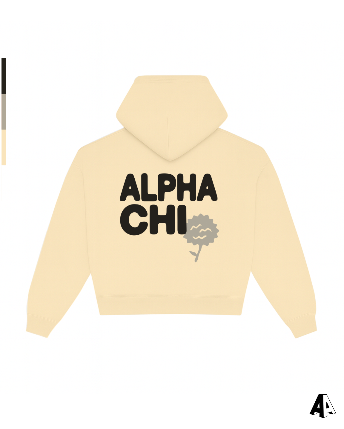 Free Spirit Light Yellow Hoodie - Alpha Chi Omega - back