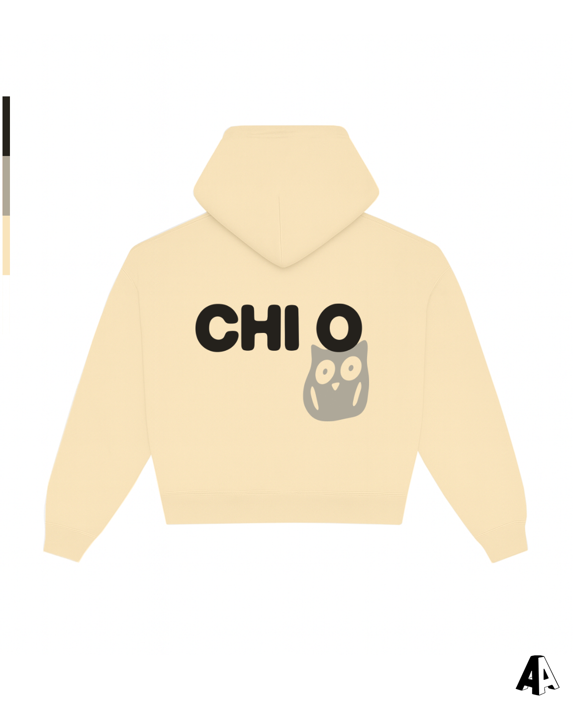 Free Spirit Light Yellow Hoodie - Chi Omega - back