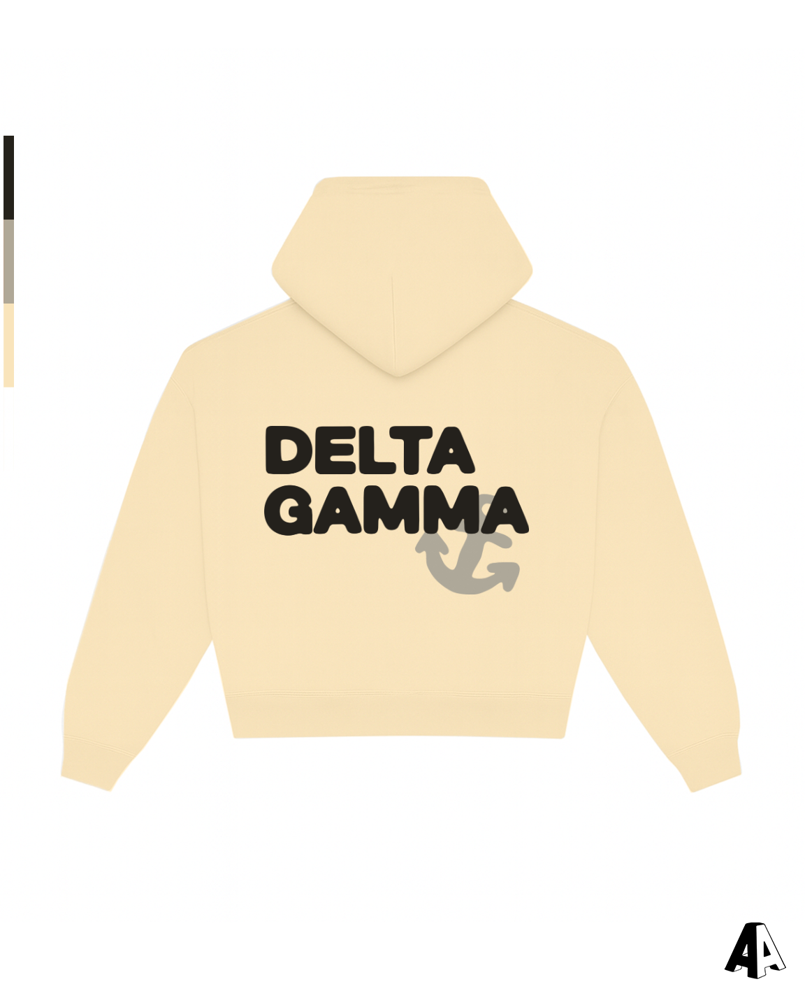 Free Spirit Light Yellow Hoodie - Delta Gamma - back