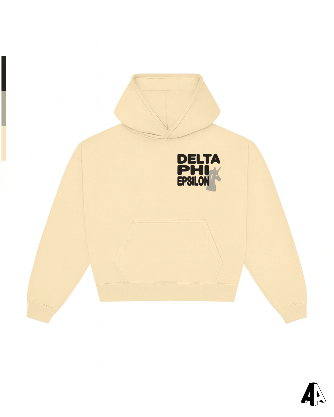 Free Spirit Light Yellow Hoodie - Delta Phi Epsilon - front