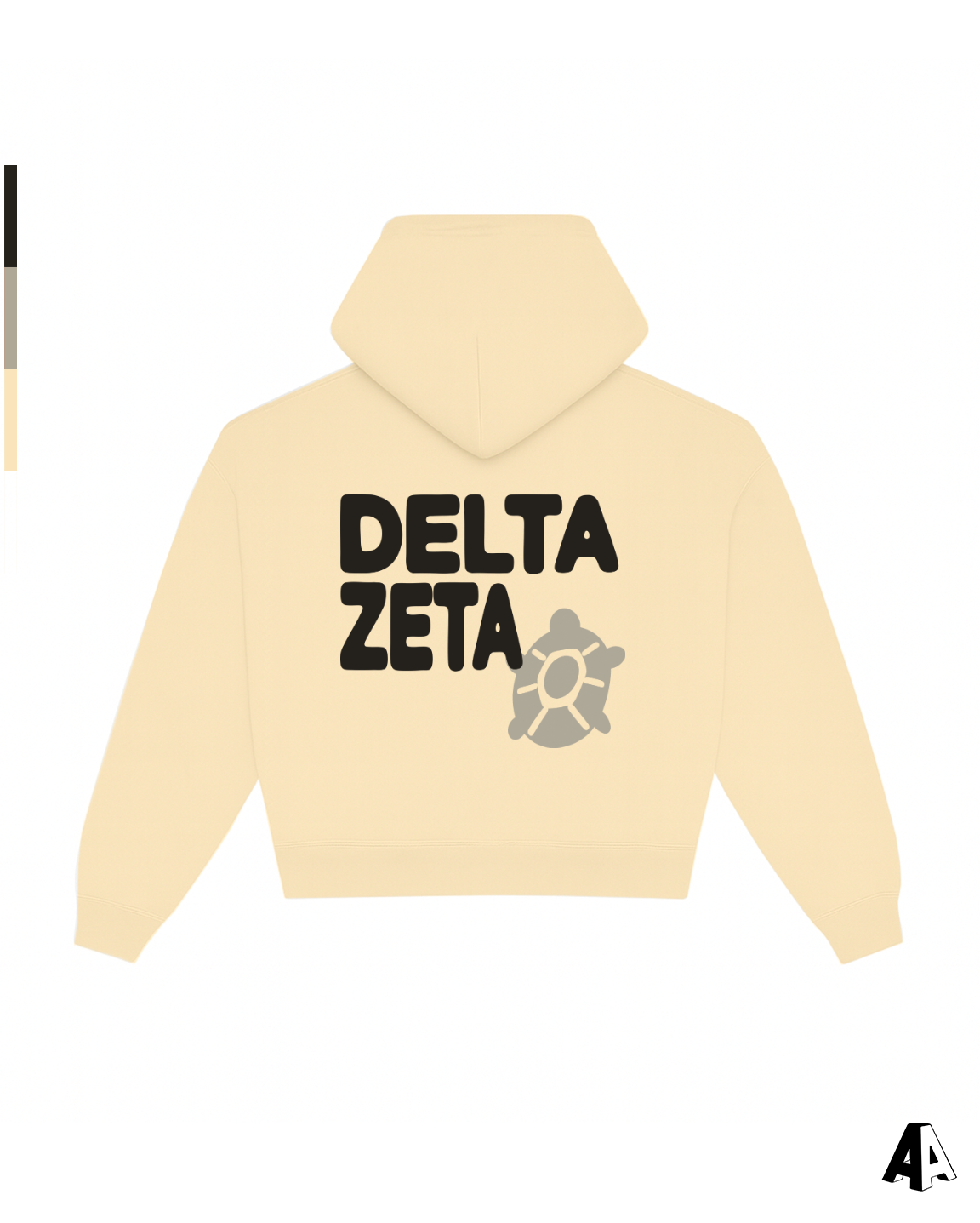 Free Spirit Light Yellow Hoodie - Delta Zeta - back