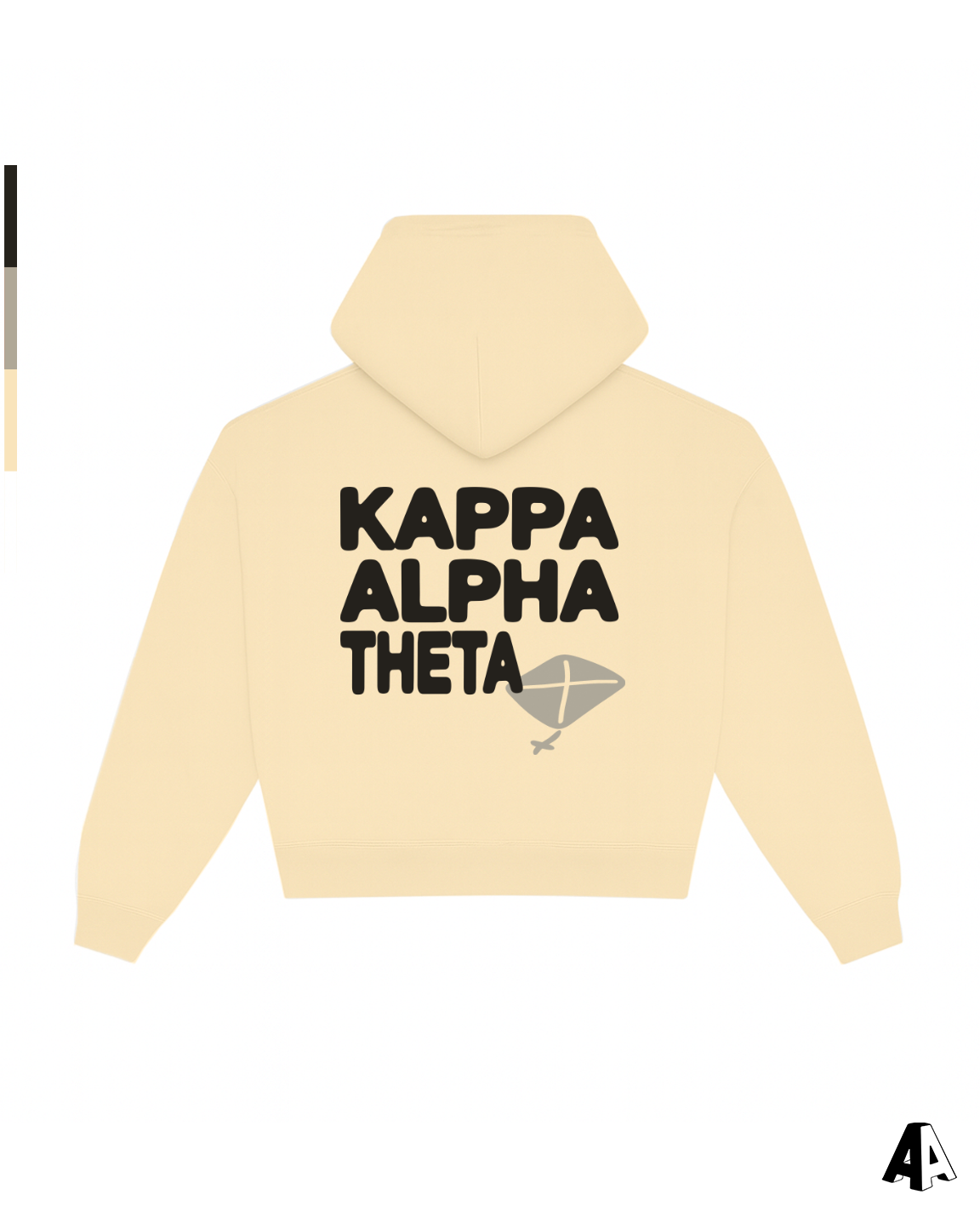 Free Spirit Light Yellow Hoodie - Kappa Alpha Theta - back