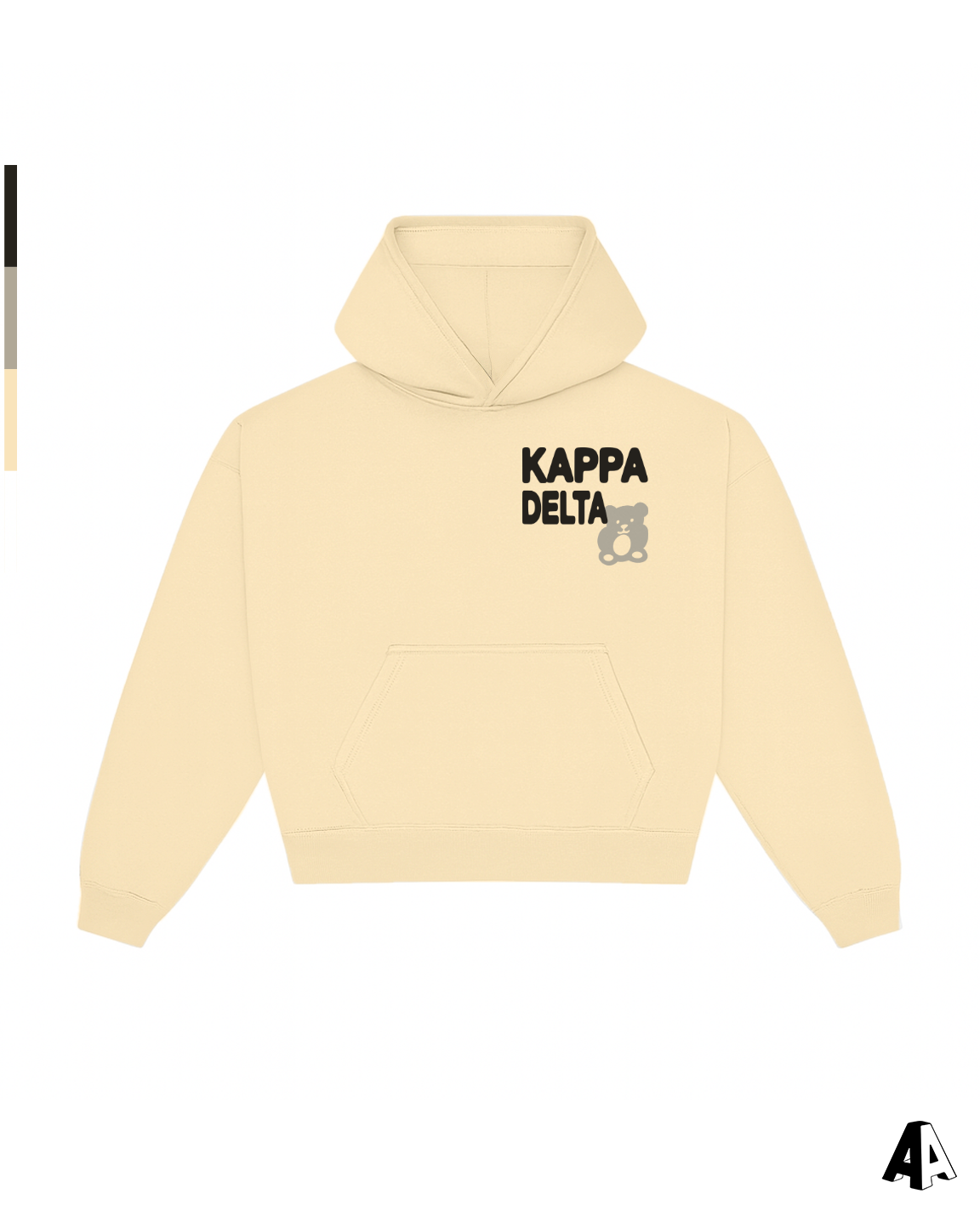 Free Spirit Light Yellow Hoodie - Kappa Delta - front