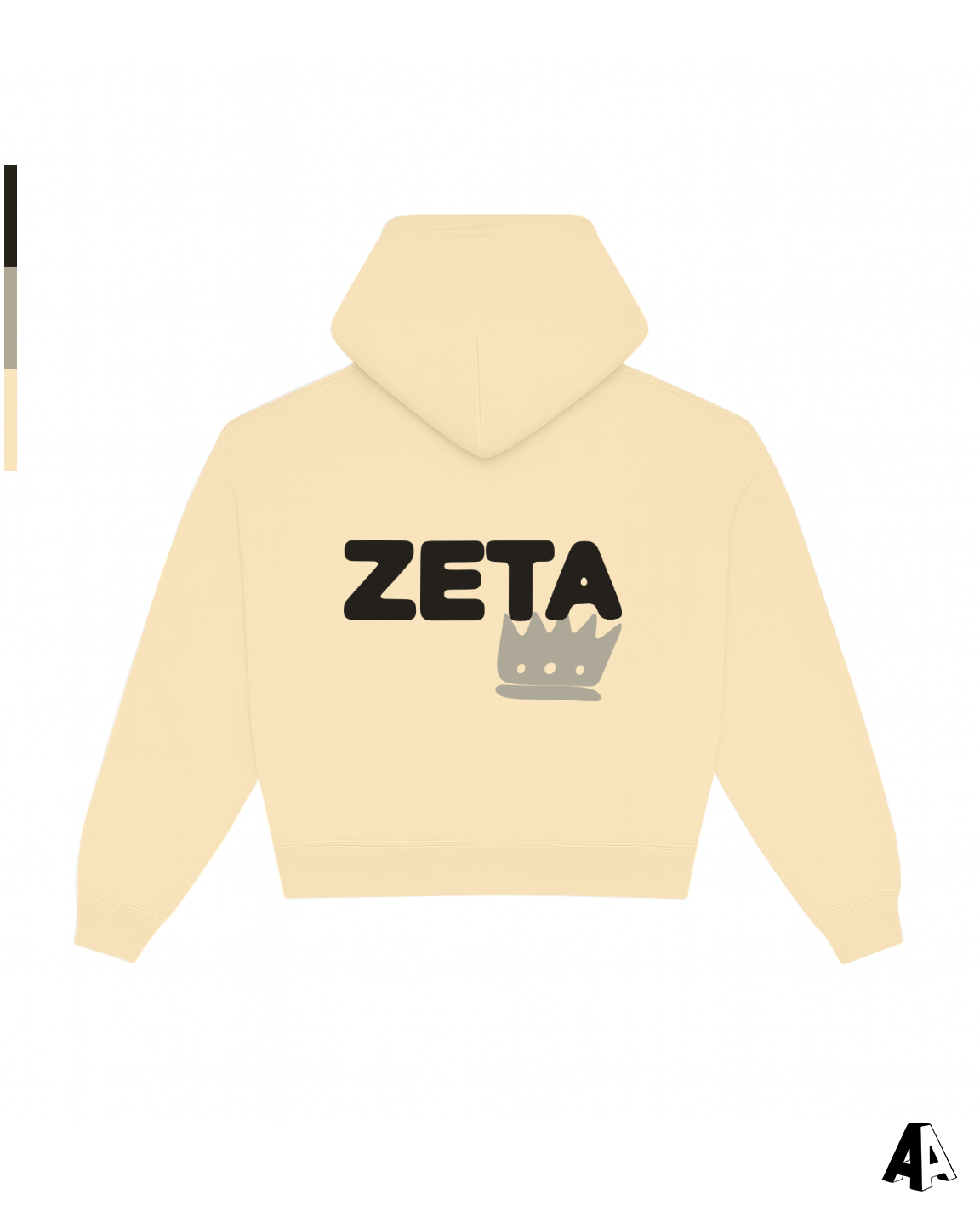 Free Spirit Light Yellow Hoodie - Zeta Tau Alpha - back