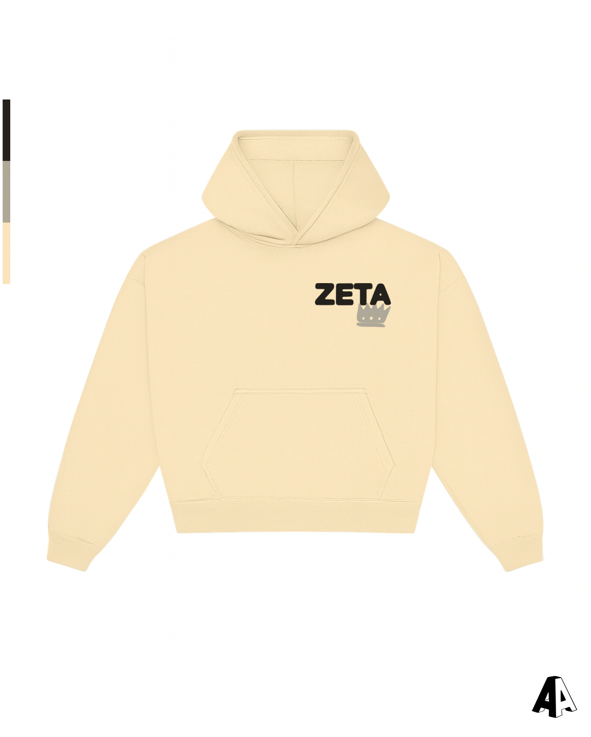 Free Spirit Light Yellow Hoodie - Zeta Tau Alpha - front