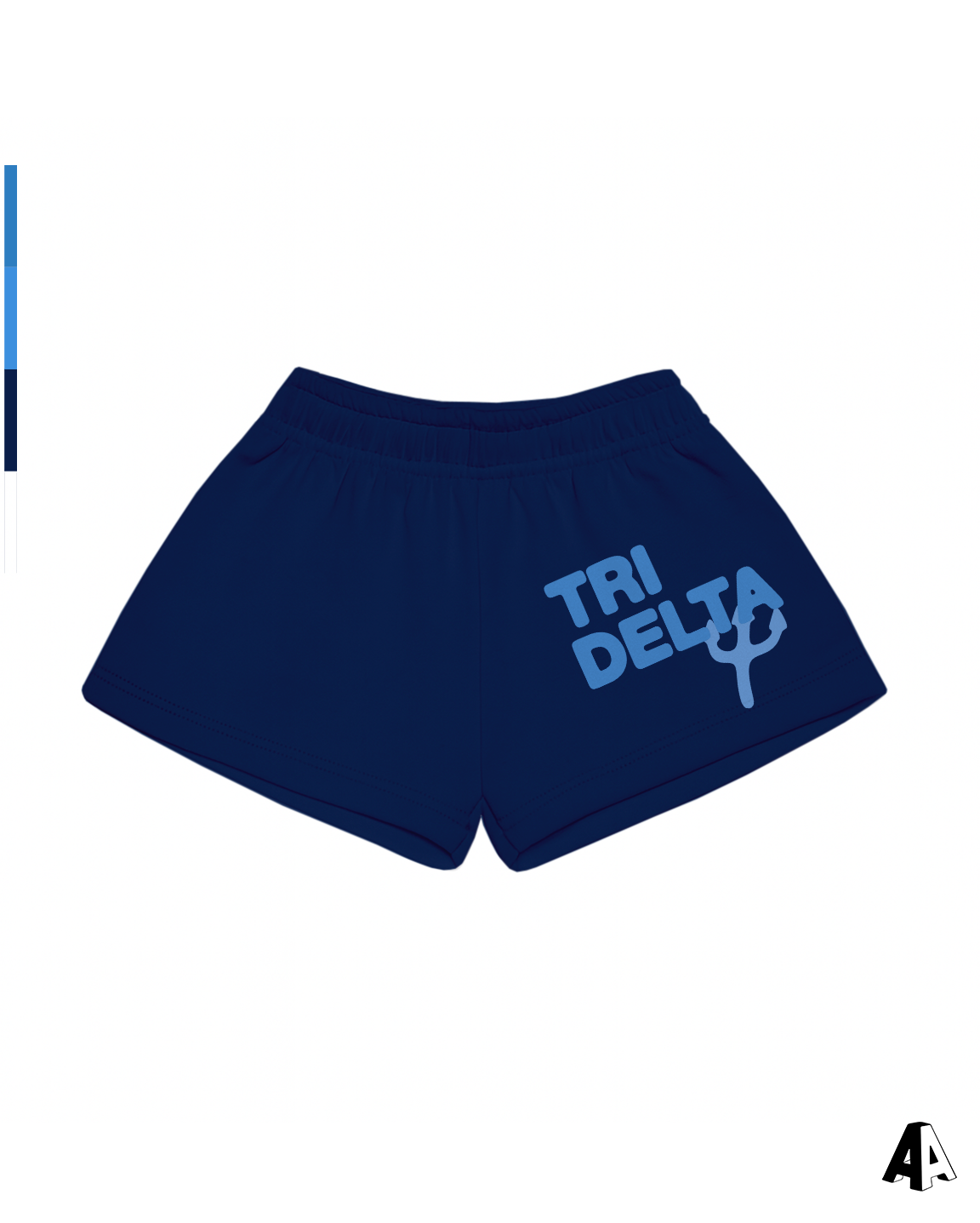 Free Spirit Navy Shorts - Delta Delta Delta - front