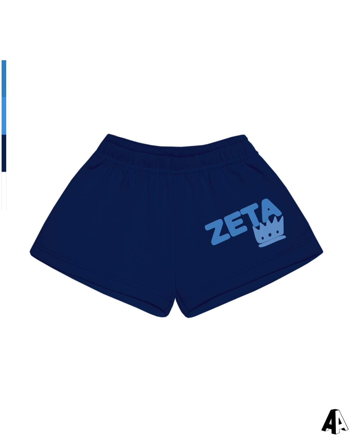 Free Spirit Navy Shorts - Zeta Tau Alpha - front