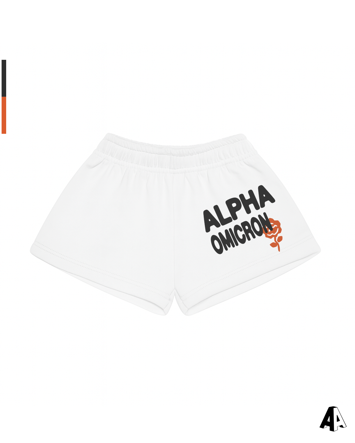 Free Spirit White Shorts - Alpha Omicron Pi - front