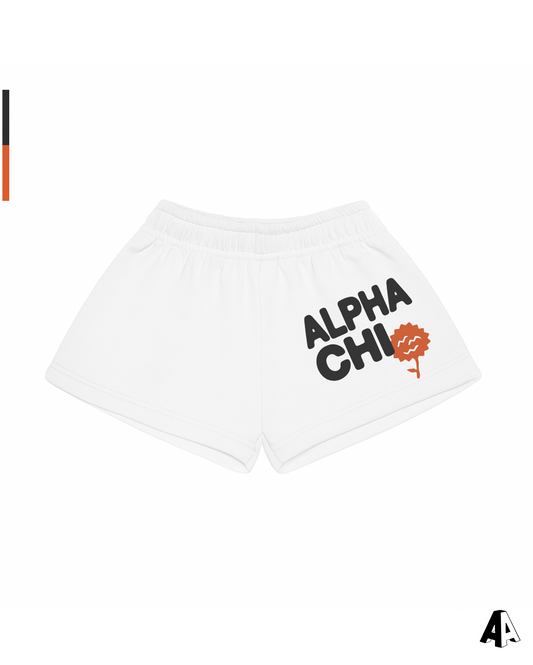 Free Spirit White Shorts - Alpha Chi Omega - front