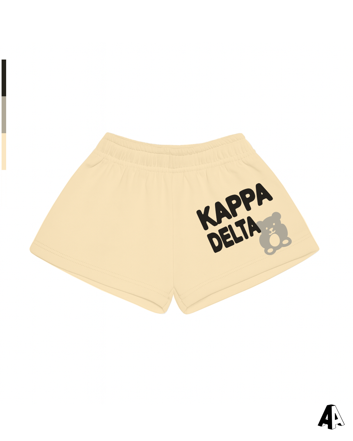 Free Spirit Light Yellow Shorts - Kappa Delta - front