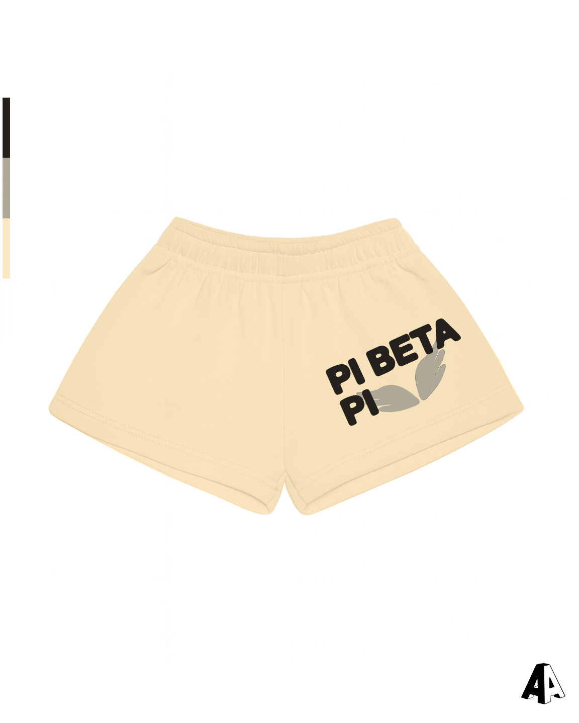 Free Spirit Light Yellow Shorts - Pi Beta Phi - front
